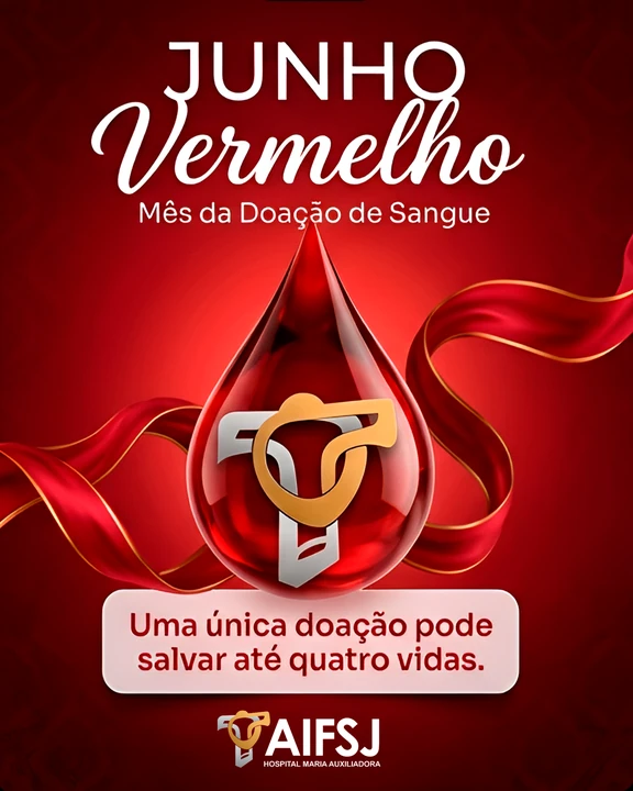 Foto da notícia: Junho Vermelho 🩸 Doe Sangue, Compartilhe Vida