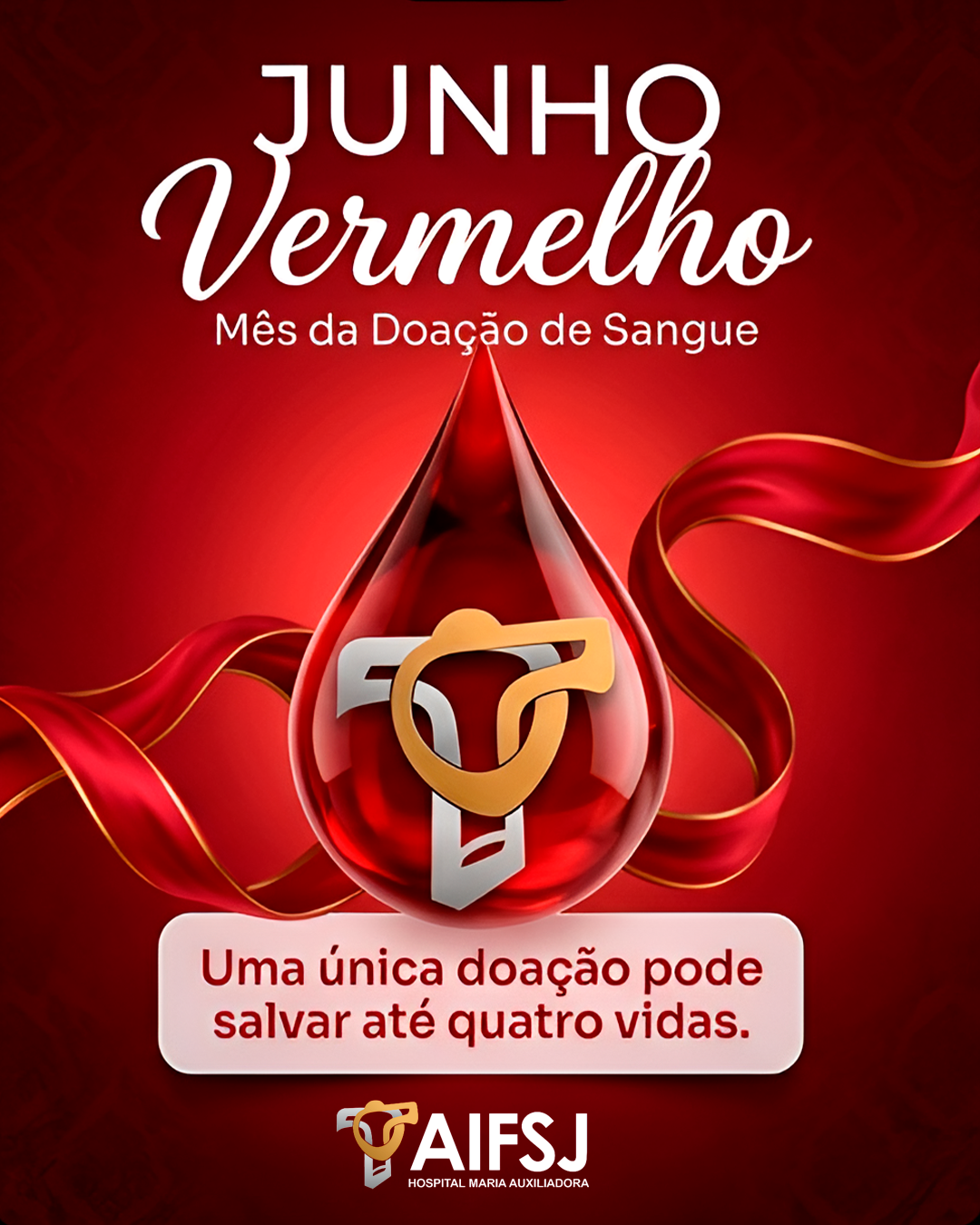 Foto da notícia: Junho Vermelho 🩸 Doe Sangue, Compartilhe Vida
